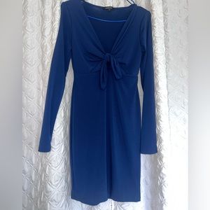 NWOT - Keyhole Bow Blue dress - Size Small